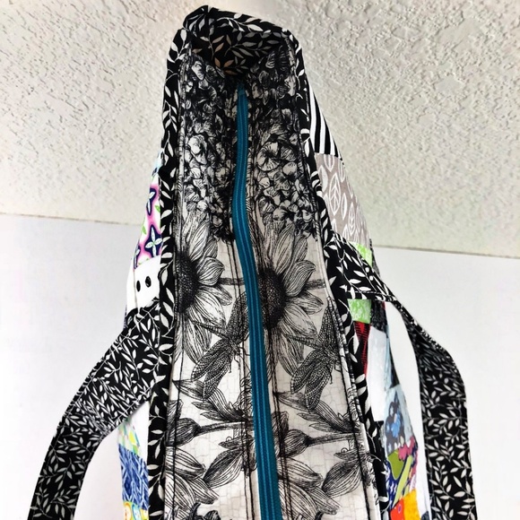 Handmade Bag Tote Quilted OOAK Multi Color New - Picture 7 of 8